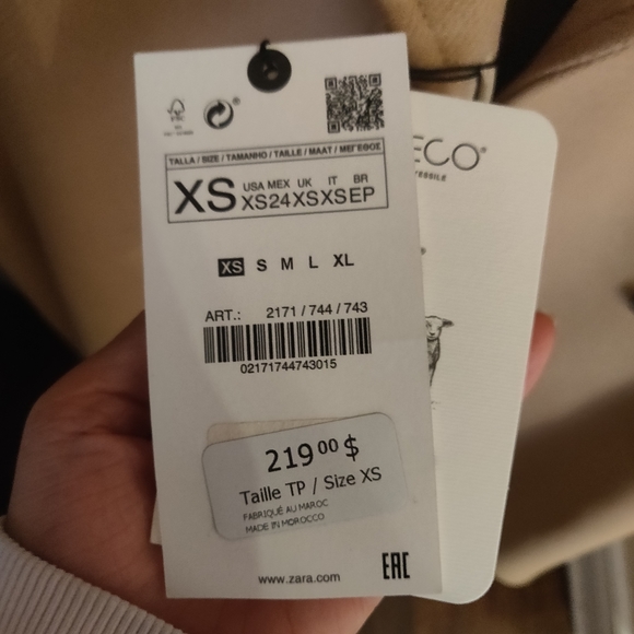 SOLD Zara belted wool coat Manteco - Picture 6 of 8